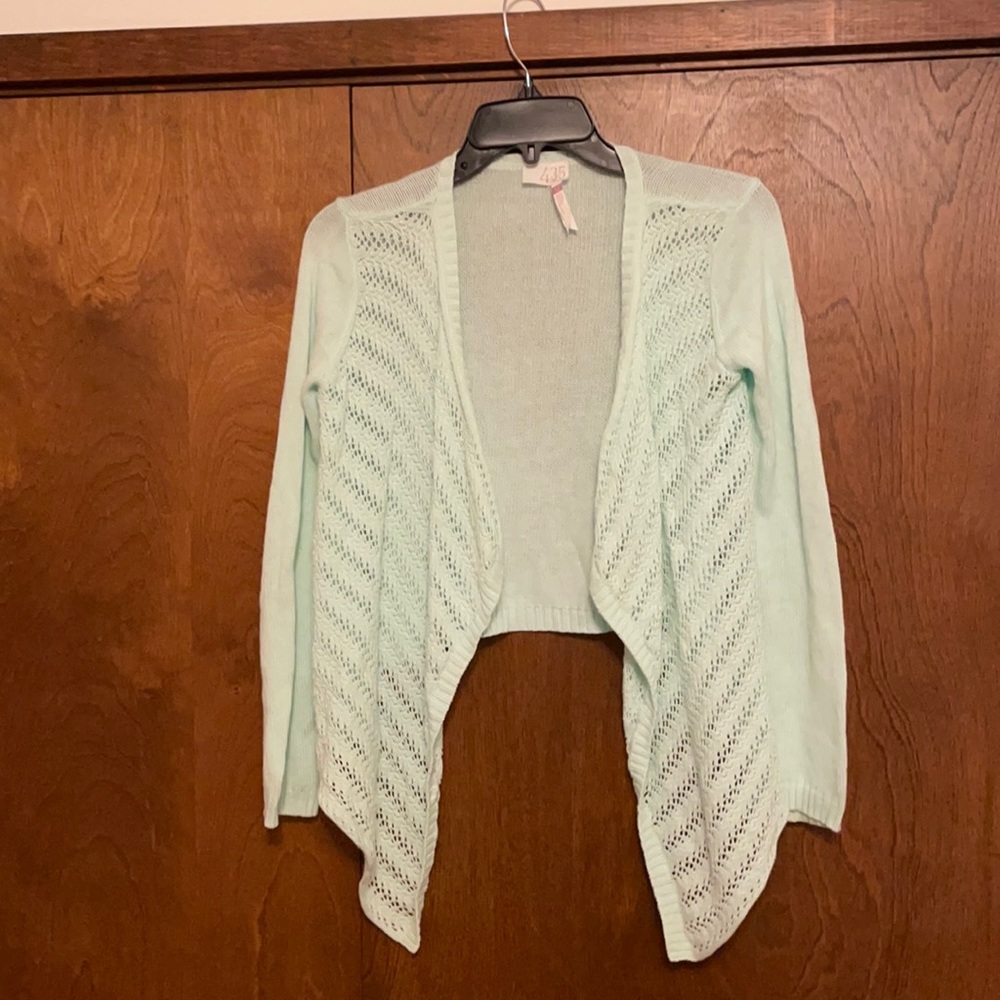 Matilda Jane 435 Gilded Girl Mint Cardigan EUC size 12